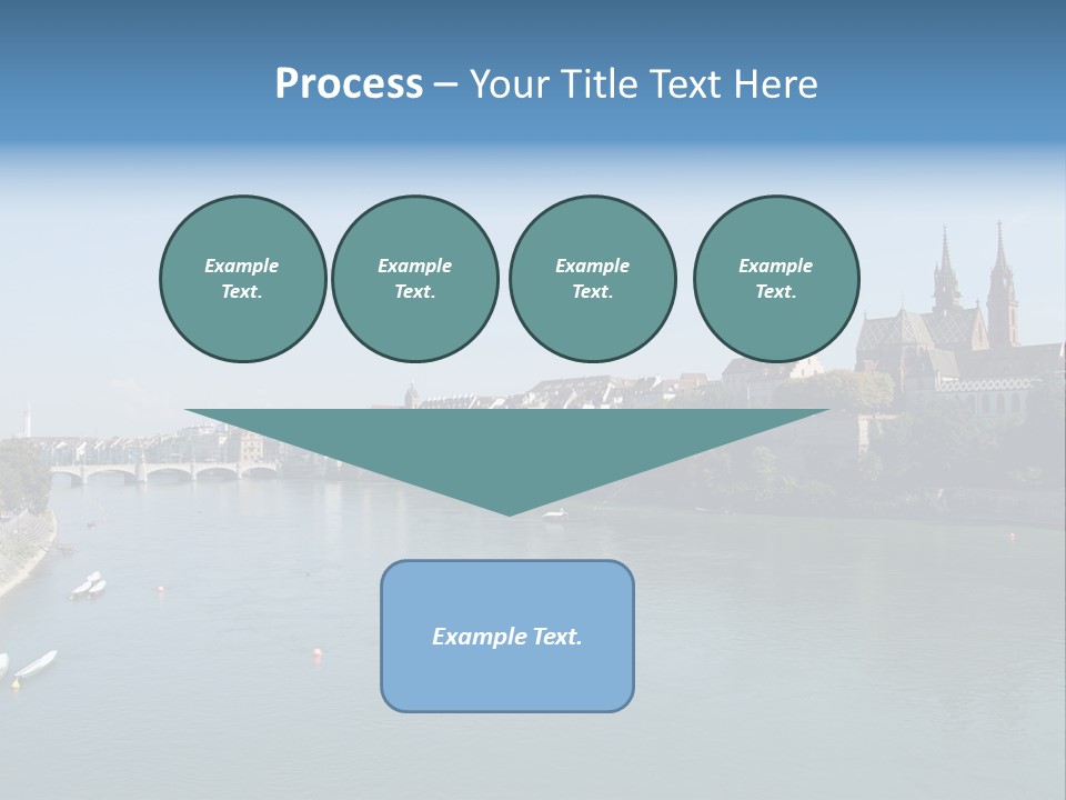 A River With A Bridge And Buildings In The Background PowerPoint Template