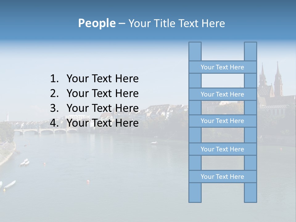 A River With A Bridge And Buildings In The Background PowerPoint Template