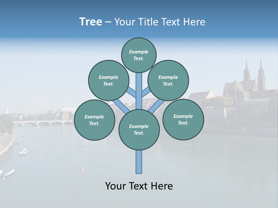 A River With A Bridge And Buildings In The Background PowerPoint Template