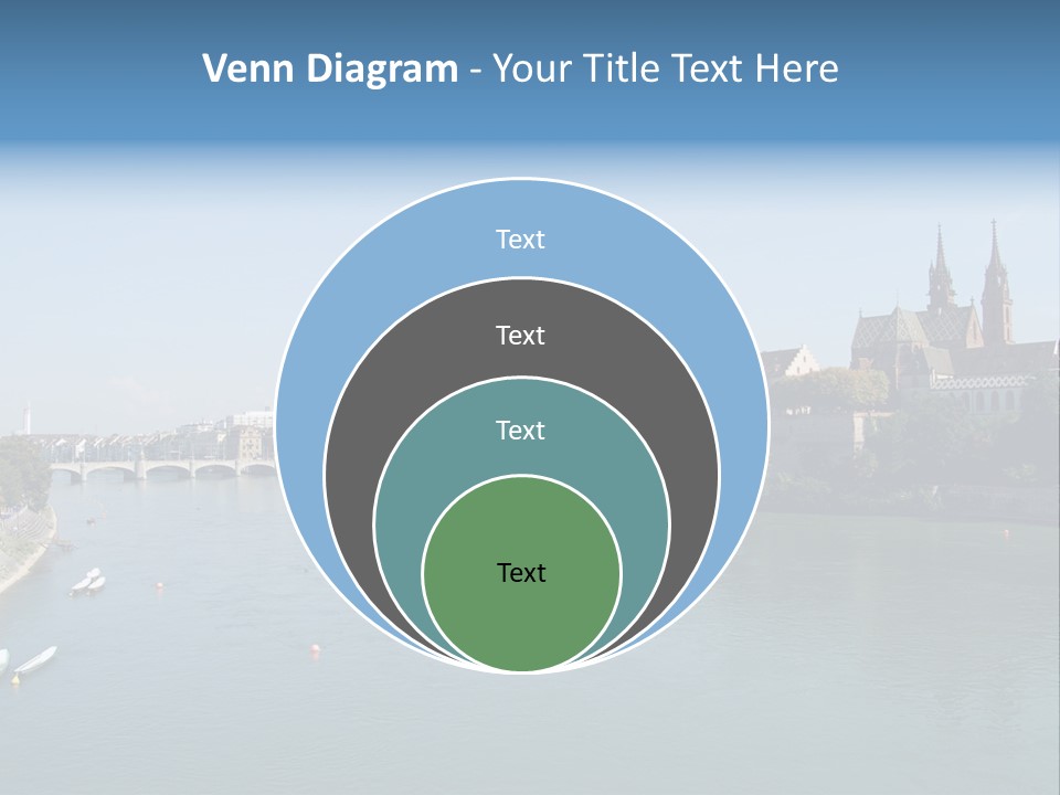 A River With A Bridge And Buildings In The Background PowerPoint Template