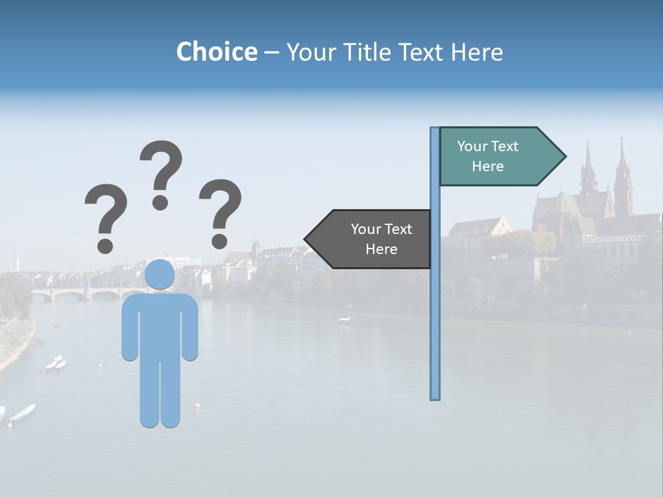 A River With A Bridge And Buildings In The Background PowerPoint Template