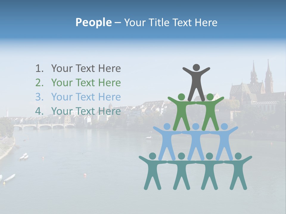 A River With A Bridge And Buildings In The Background PowerPoint Template