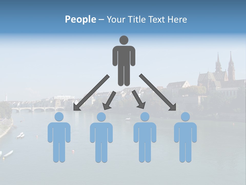 A River With A Bridge And Buildings In The Background PowerPoint Template