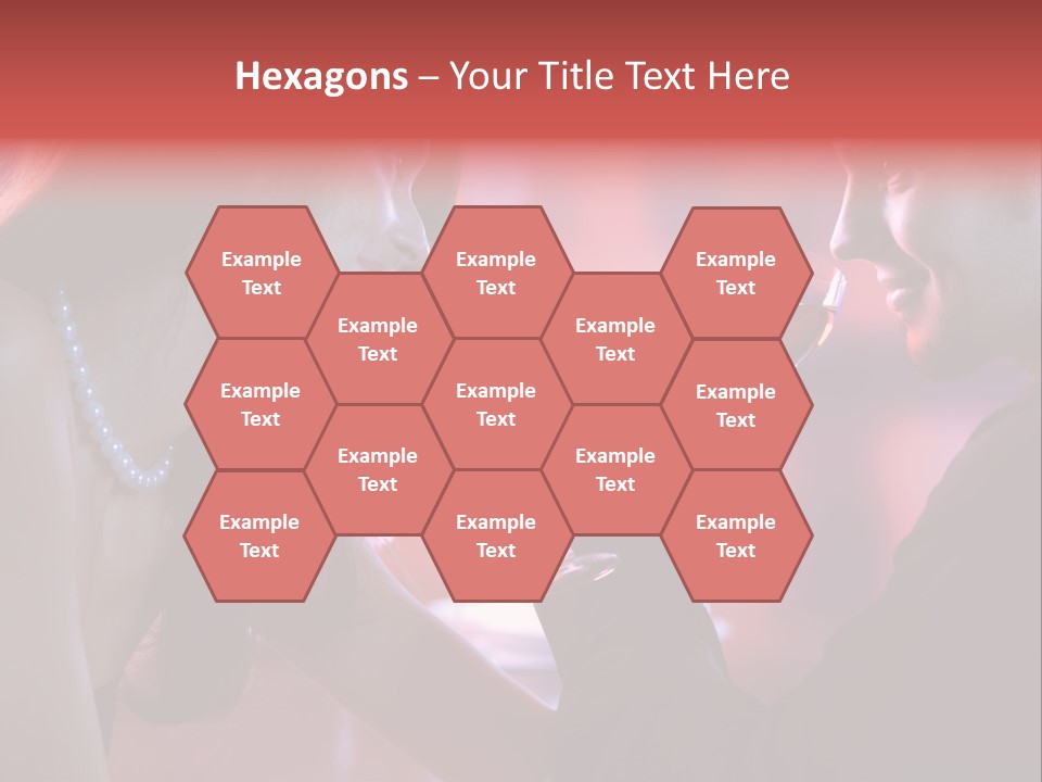 Young Couple Sharing A Glass Of Red Wine In Restaurant, Celebrating Or On Romantic Date PowerPoint Template