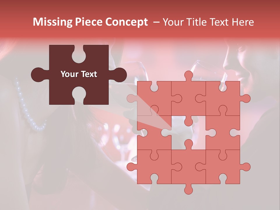 Young Couple Sharing A Glass Of Red Wine In Restaurant, Celebrating Or On Romantic Date PowerPoint Template