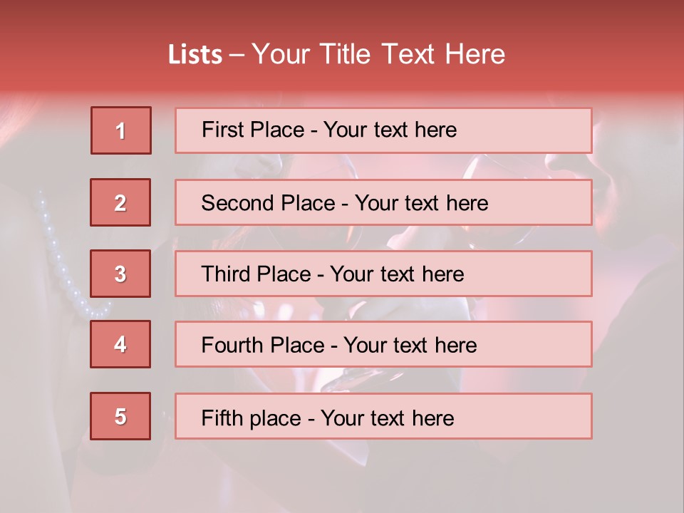 Young Couple Sharing A Glass Of Red Wine In Restaurant, Celebrating Or On Romantic Date PowerPoint Template