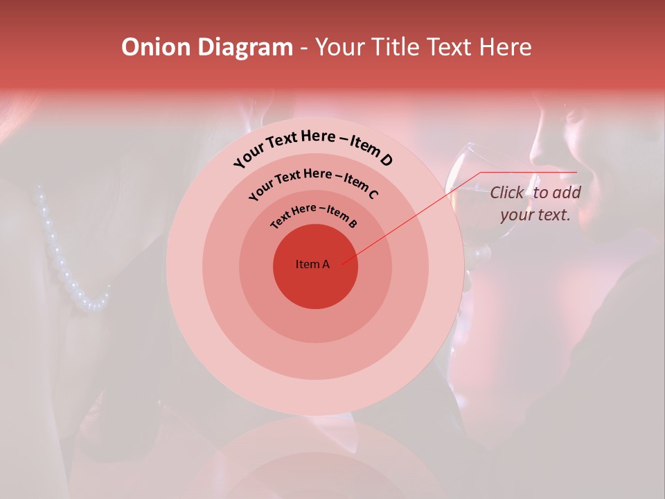 Young Couple Sharing A Glass Of Red Wine In Restaurant, Celebrating Or On Romantic Date PowerPoint Template