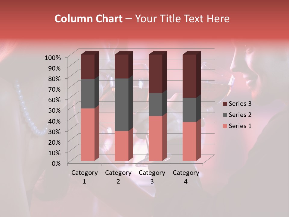 Young Couple Sharing A Glass Of Red Wine In Restaurant, Celebrating Or On Romantic Date PowerPoint Template