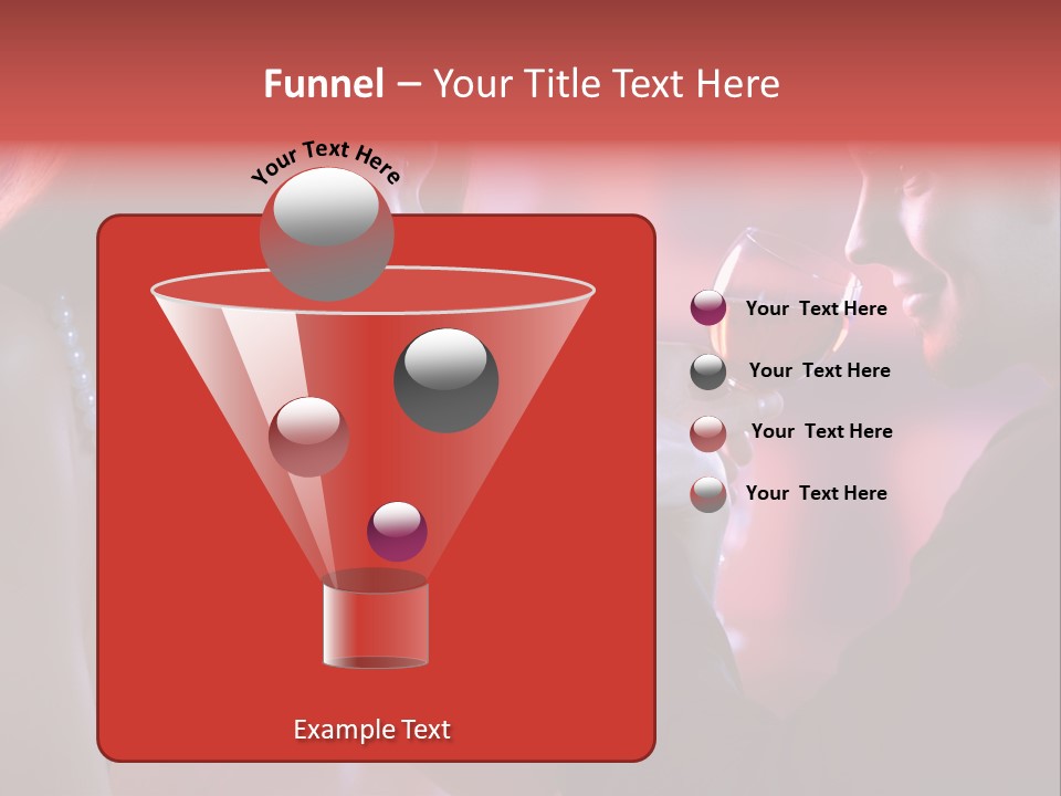 Young Couple Sharing A Glass Of Red Wine In Restaurant, Celebrating Or On Romantic Date PowerPoint Template