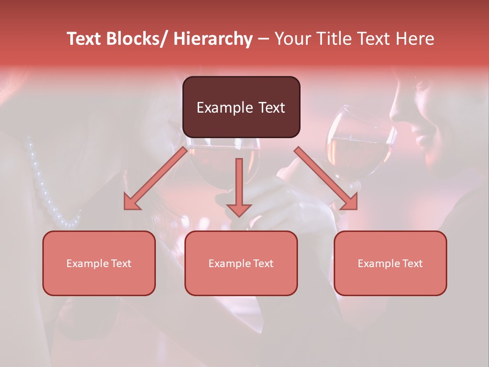 Young Couple Sharing A Glass Of Red Wine In Restaurant, Celebrating Or On Romantic Date PowerPoint Template