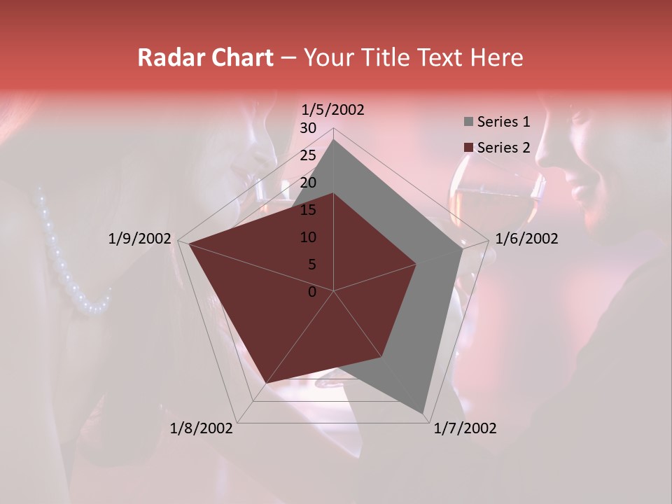 Young Couple Sharing A Glass Of Red Wine In Restaurant, Celebrating Or On Romantic Date PowerPoint Template