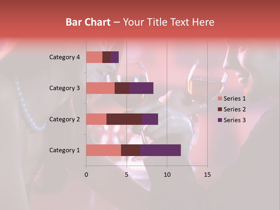 Young Couple Sharing A Glass Of Red Wine In Restaurant, Celebrating Or On Romantic Date PowerPoint Template