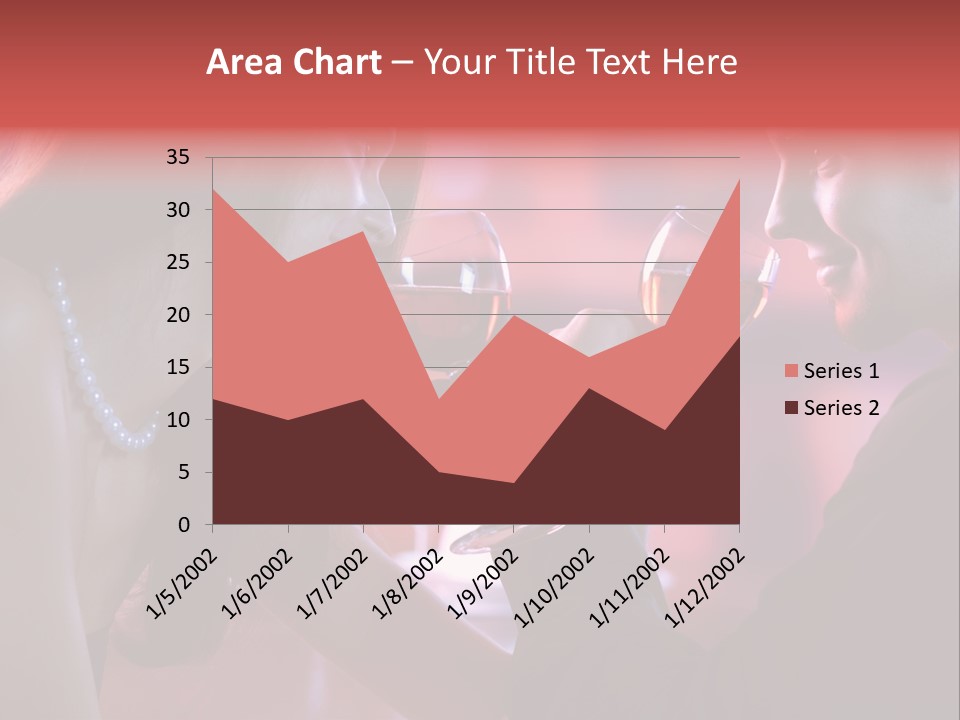 Young Couple Sharing A Glass Of Red Wine In Restaurant, Celebrating Or On Romantic Date PowerPoint Template