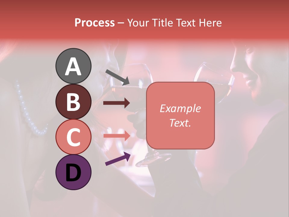 Young Couple Sharing A Glass Of Red Wine In Restaurant, Celebrating Or On Romantic Date PowerPoint Template