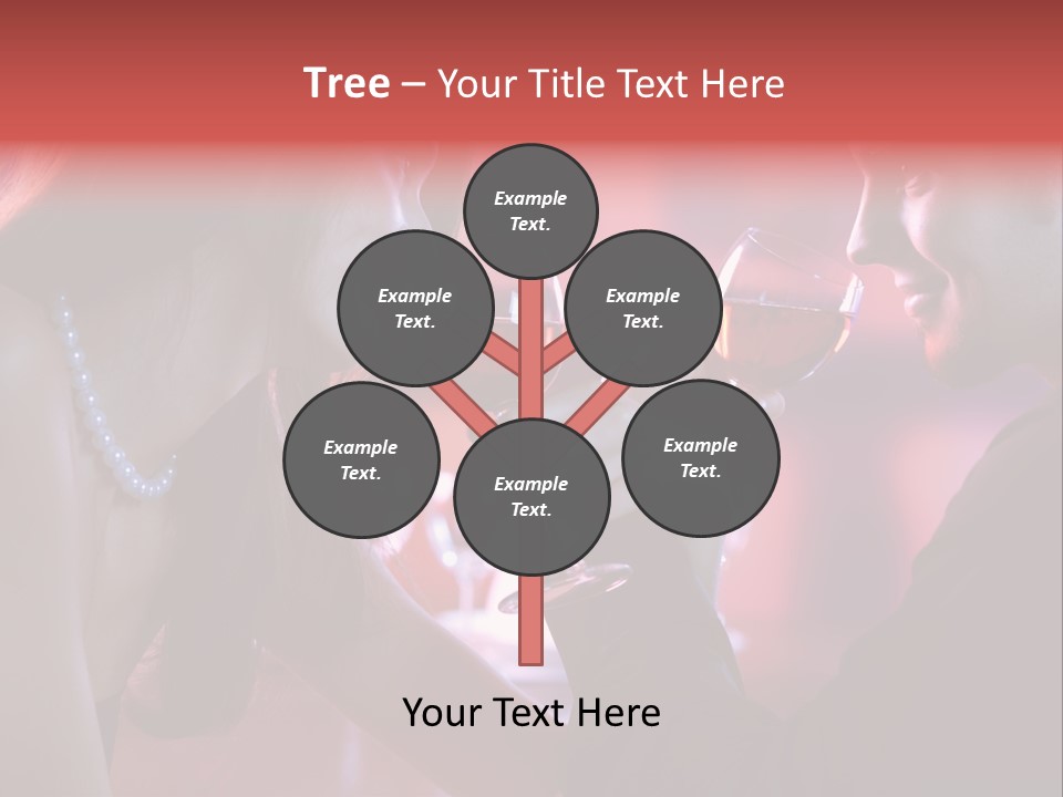 Young Couple Sharing A Glass Of Red Wine In Restaurant, Celebrating Or On Romantic Date PowerPoint Template