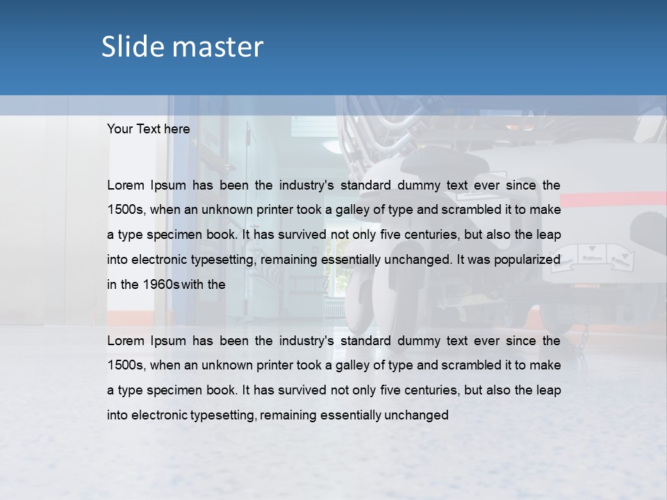 Sickbed In Corridor PowerPoint Template