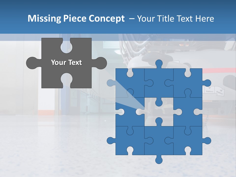 Sickbed In Corridor PowerPoint Template