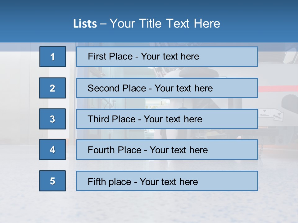Sickbed In Corridor PowerPoint Template