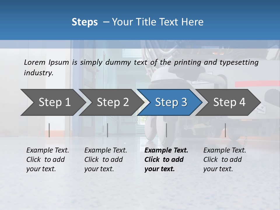 Sickbed In Corridor PowerPoint Template
