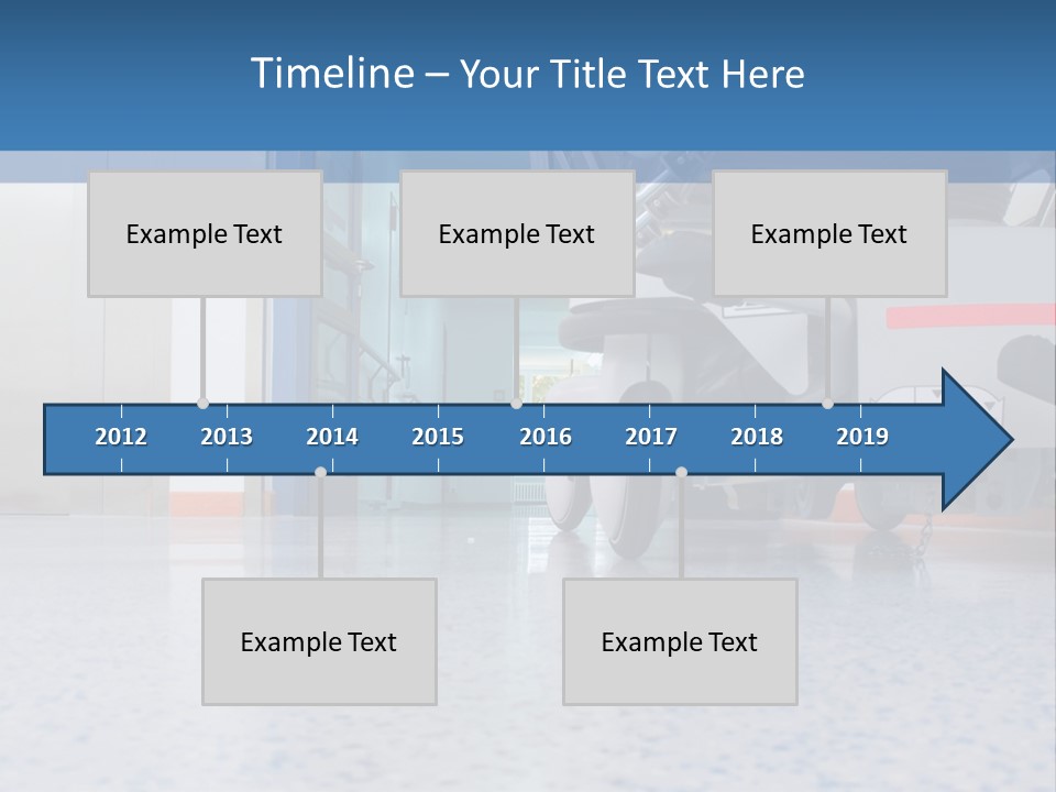 Sickbed In Corridor PowerPoint Template