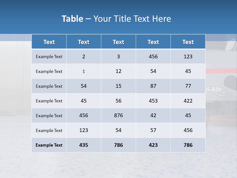 Sickbed In Corridor PowerPoint Template