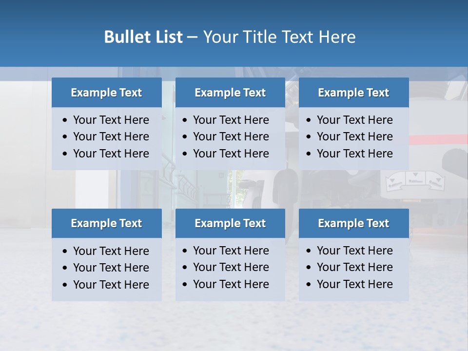 Sickbed In Corridor PowerPoint Template