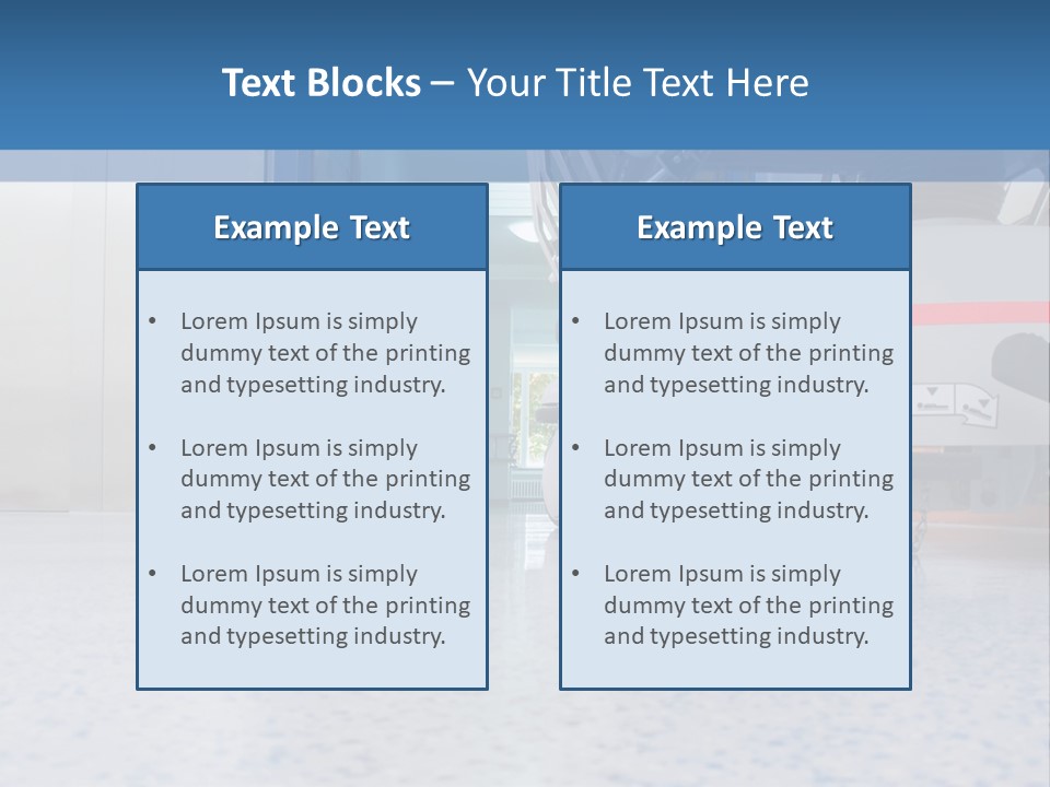 Sickbed In Corridor PowerPoint Template