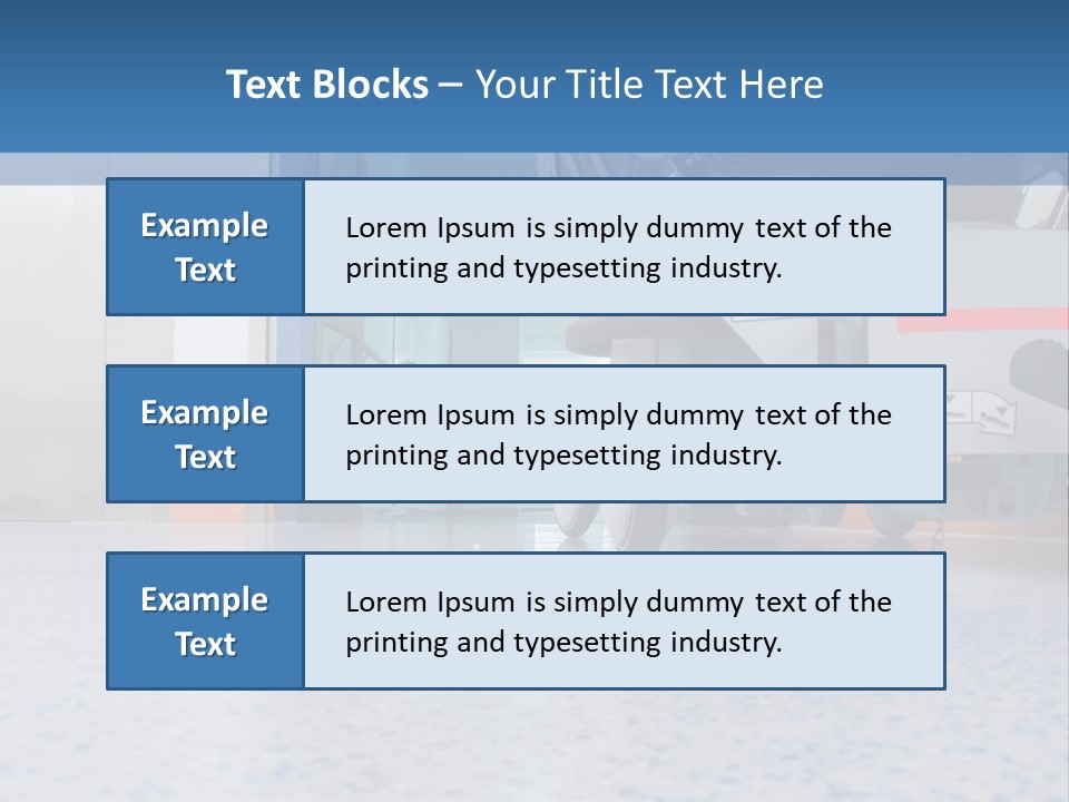 Sickbed In Corridor PowerPoint Template