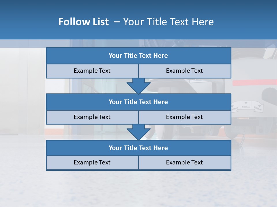 Sickbed In Corridor PowerPoint Template