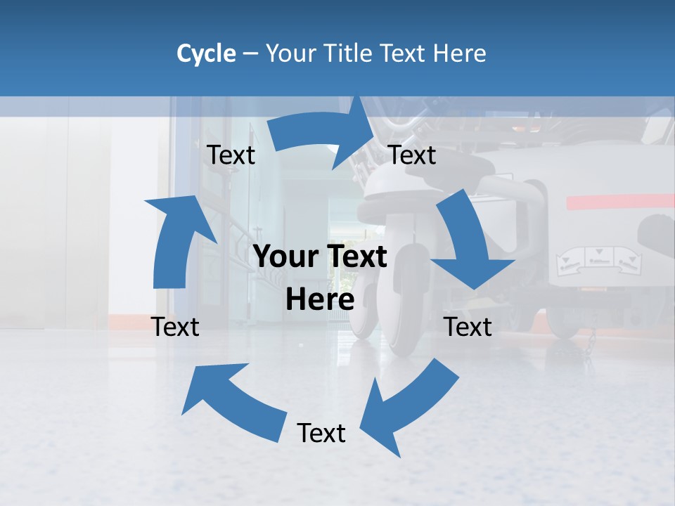 Sickbed In Corridor PowerPoint Template