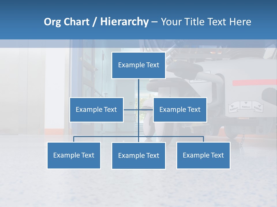 Sickbed In Corridor PowerPoint Template