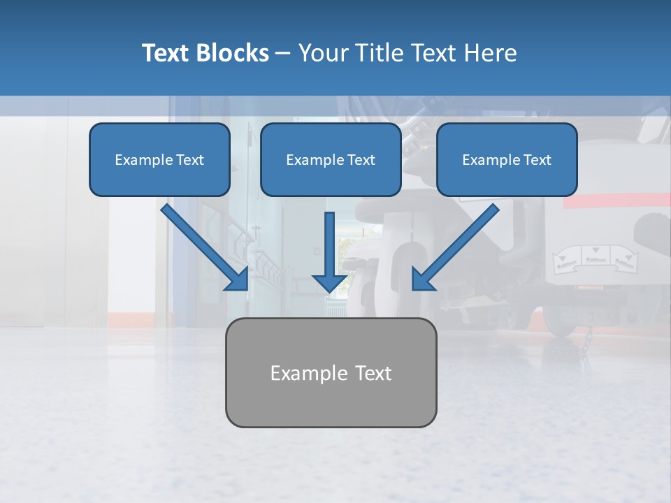 Sickbed In Corridor PowerPoint Template