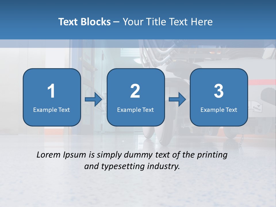 Sickbed In Corridor PowerPoint Template