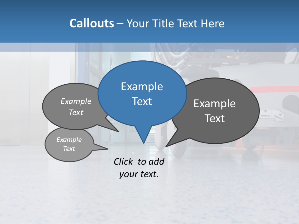 Sickbed In Corridor PowerPoint Template