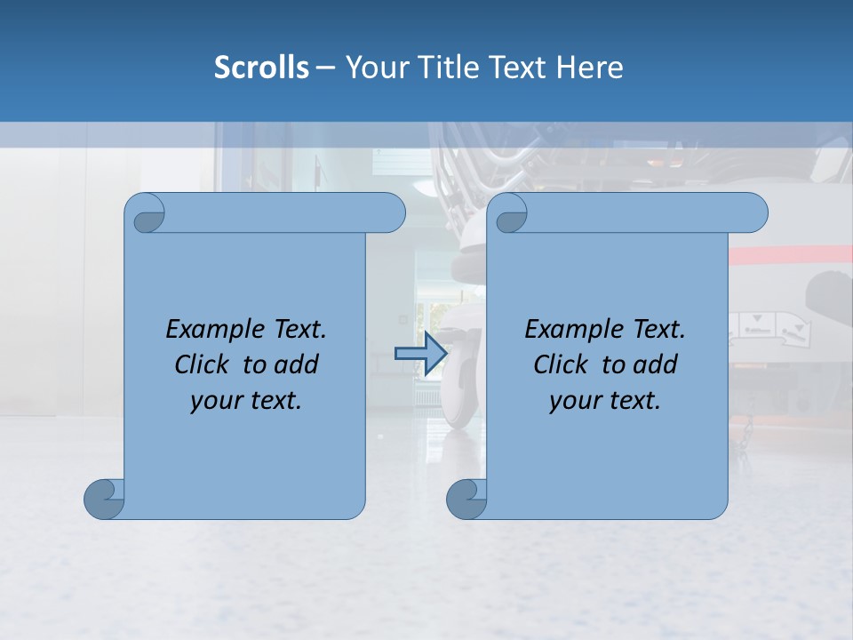 Sickbed In Corridor PowerPoint Template