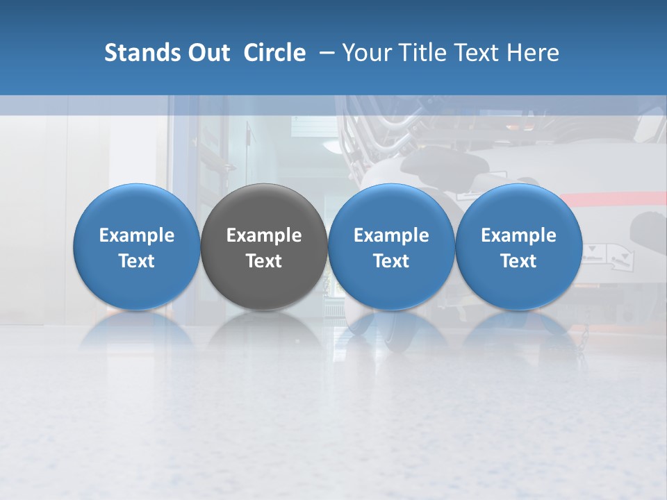 Sickbed In Corridor PowerPoint Template