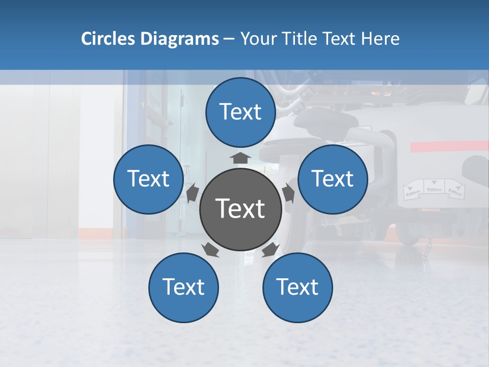 Sickbed In Corridor PowerPoint Template
