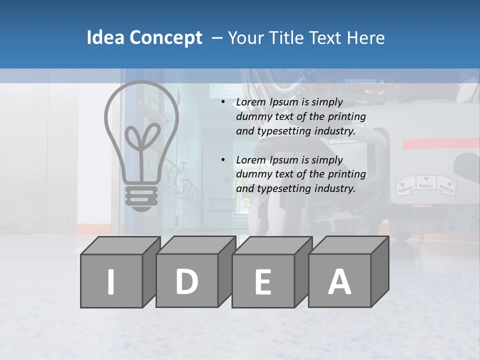 Sickbed In Corridor PowerPoint Template