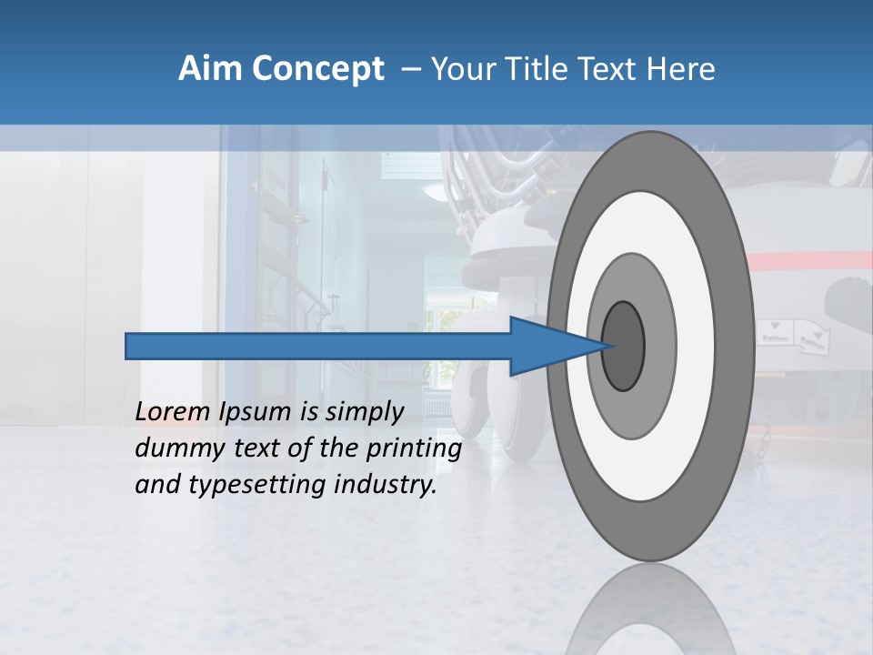 Sickbed In Corridor PowerPoint Template