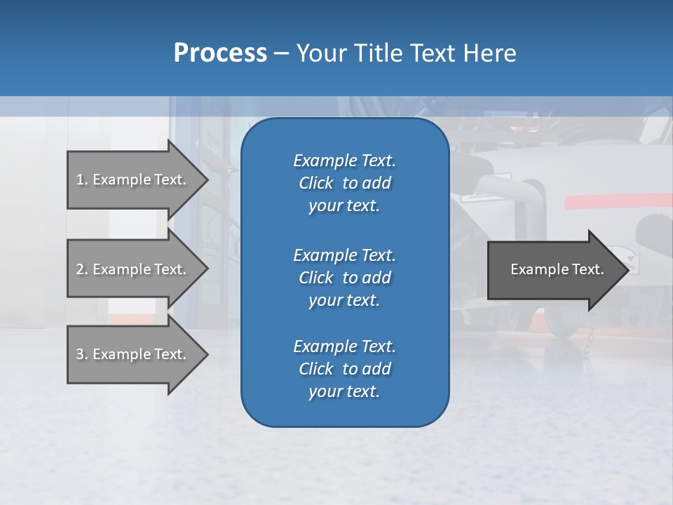 Sickbed In Corridor PowerPoint Template