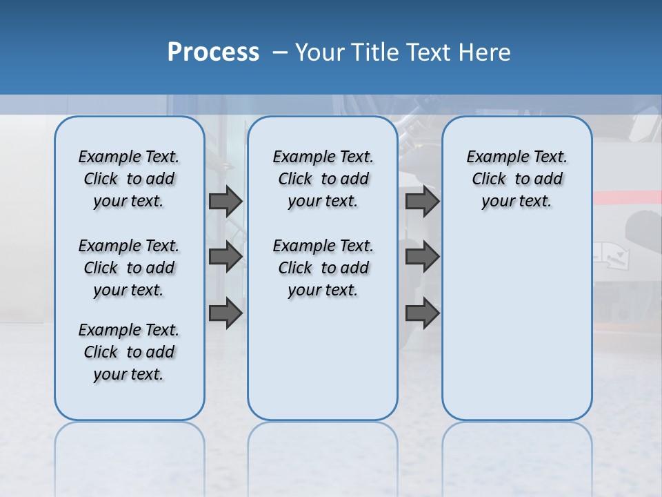 Sickbed In Corridor PowerPoint Template