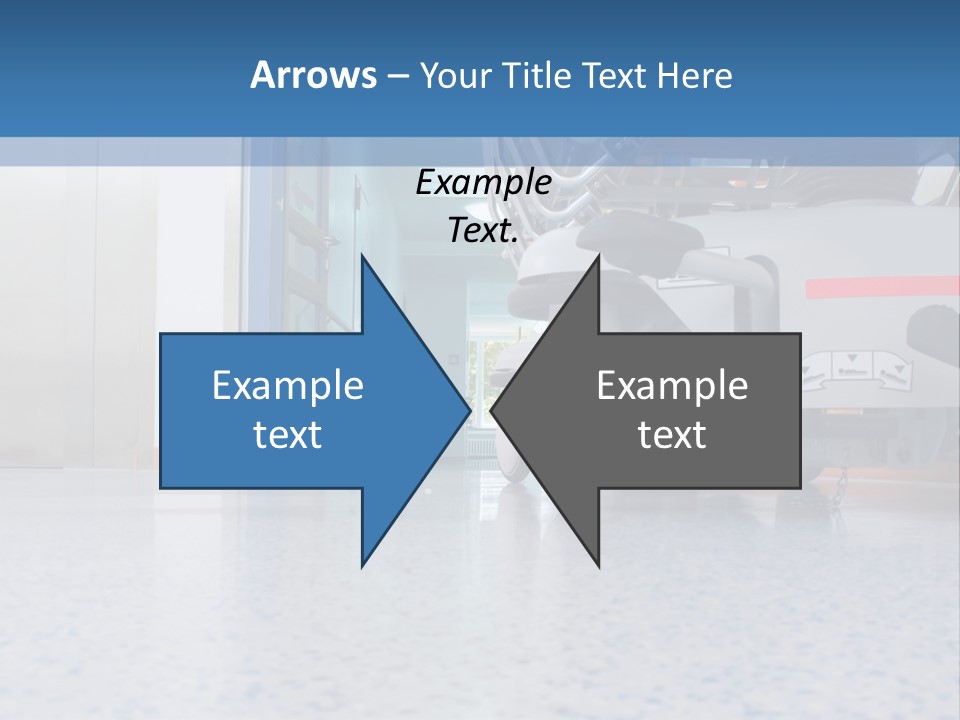 Sickbed In Corridor PowerPoint Template