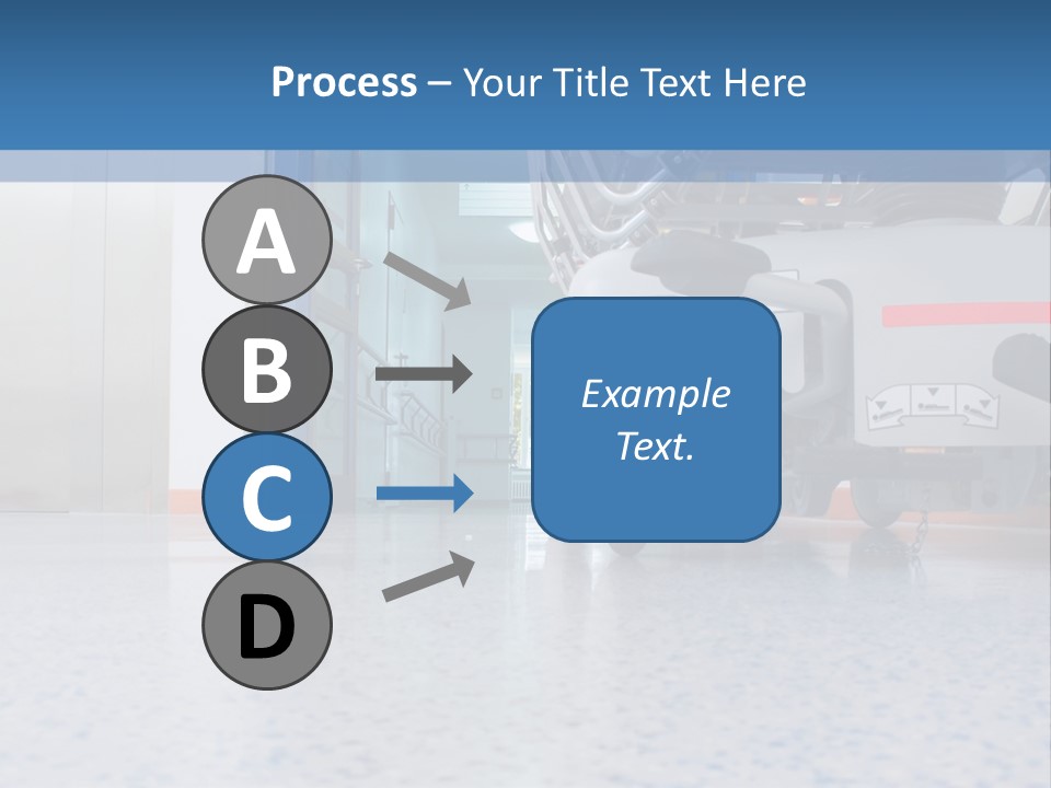 Sickbed In Corridor PowerPoint Template