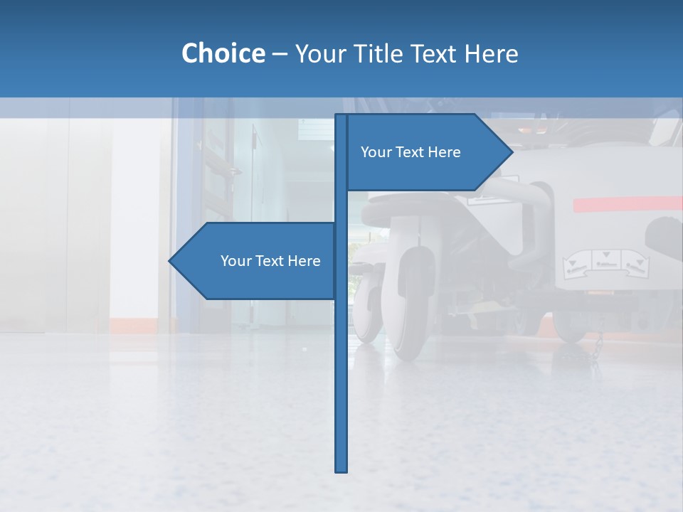 Sickbed In Corridor PowerPoint Template