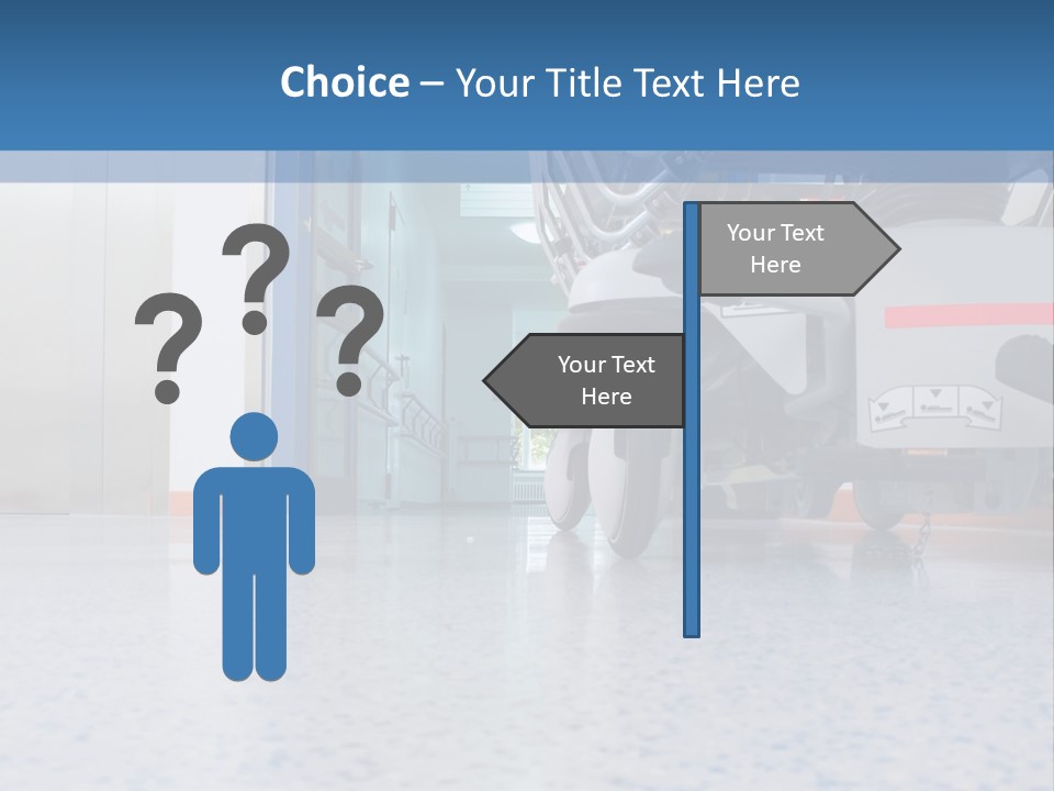 Sickbed In Corridor PowerPoint Template