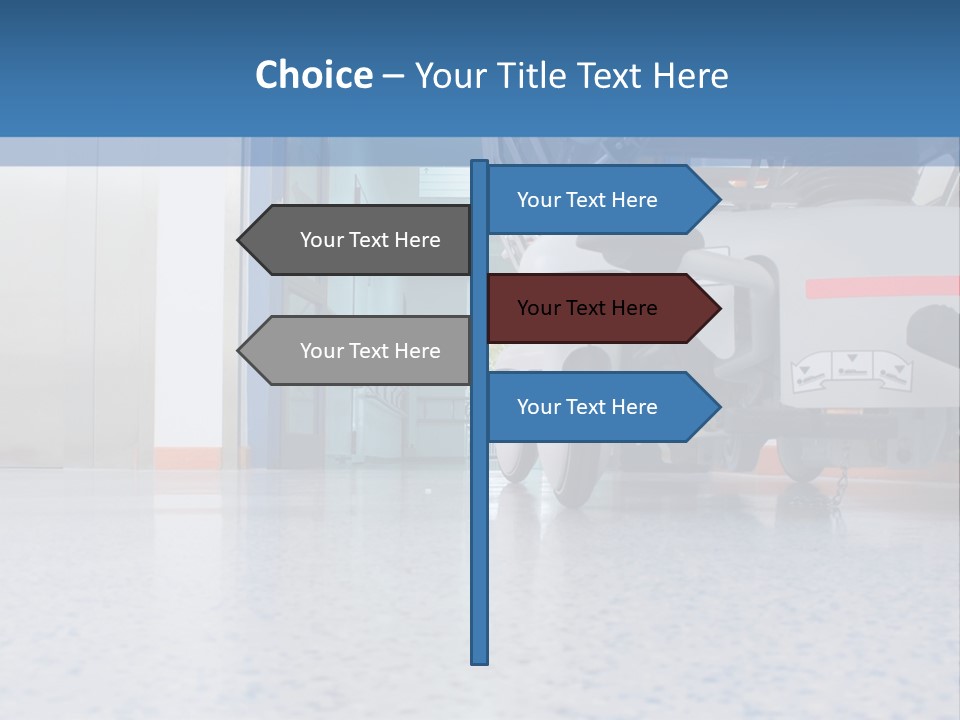 Sickbed In Corridor PowerPoint Template