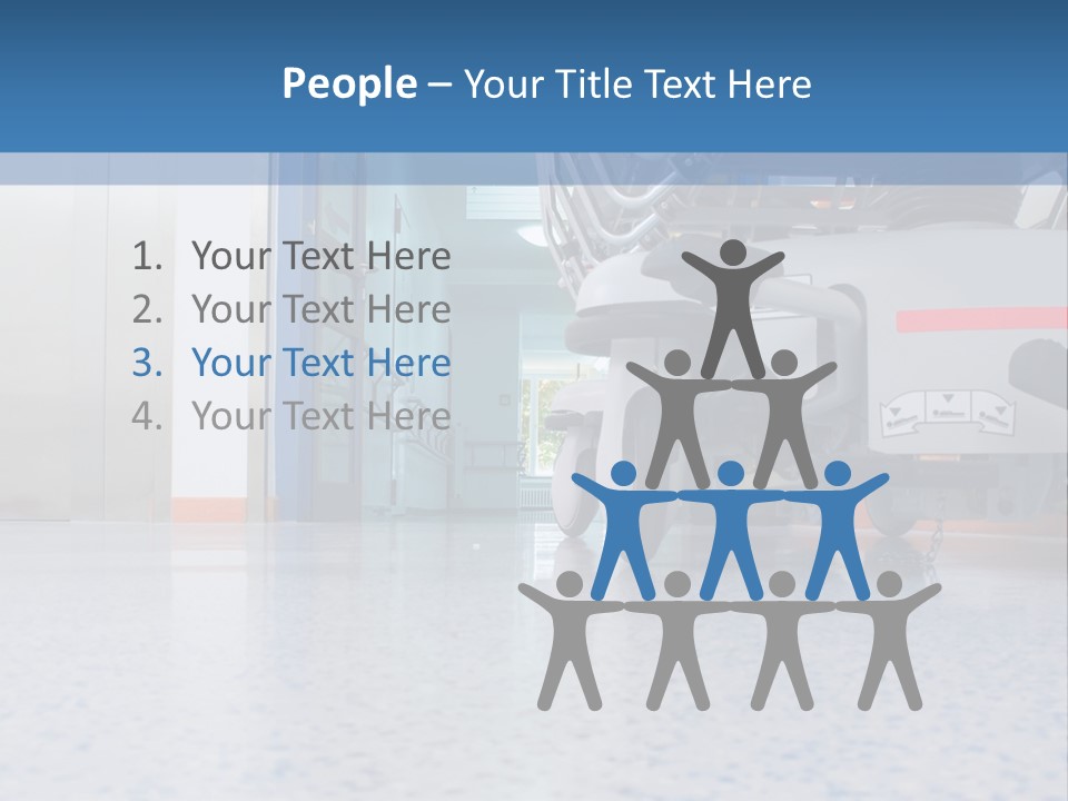 Sickbed In Corridor PowerPoint Template