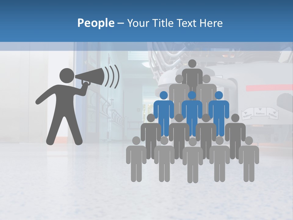 Sickbed In Corridor PowerPoint Template