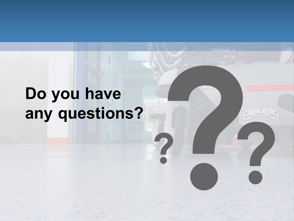 Sickbed In Corridor PowerPoint Template