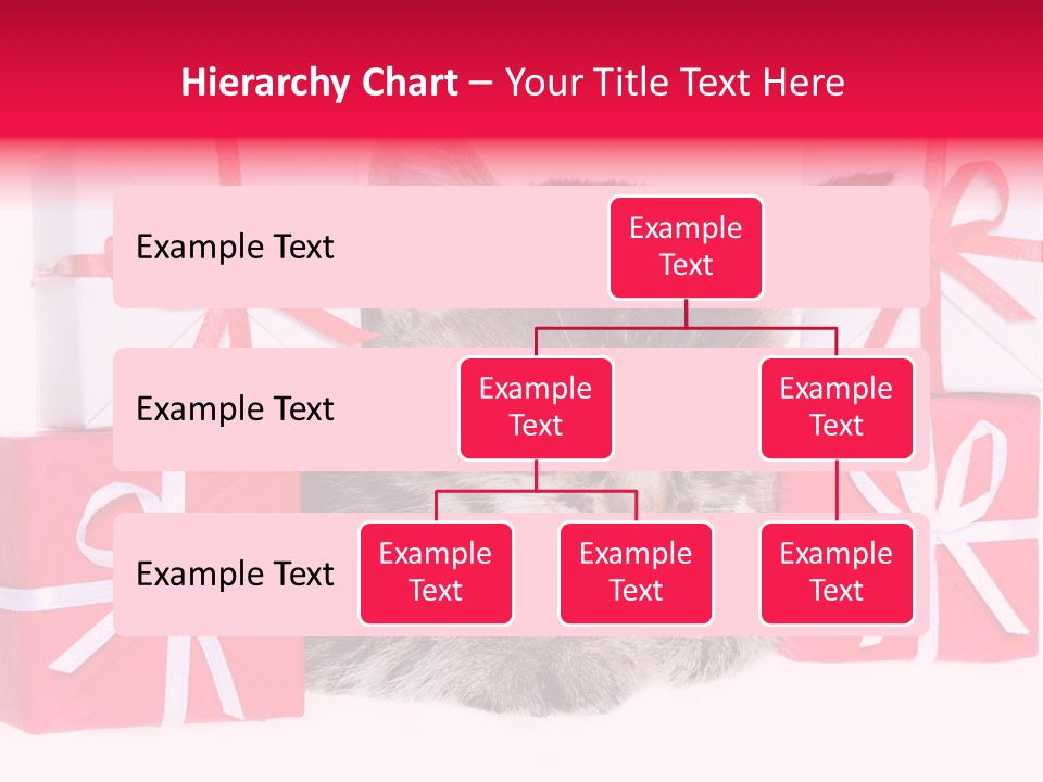 A Kitten Sleeping Next To A Pile Of Wrapped Presents PowerPoint Template